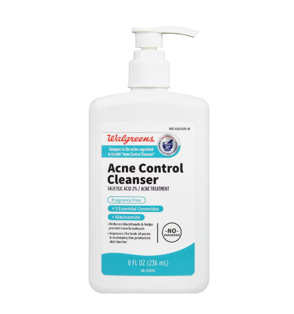 skincare acne treatment Walgreens Acne Control Cleanser Fragrance Free, 8.0 fl oz